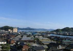竹原市の町並みを俯瞰で撮った写真