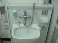 水道口やシャワーが設備されている流し台の写真