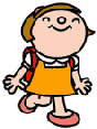 ランドセルを背負った小学生の女の子のイラスト