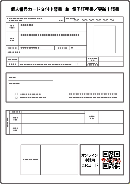 個人番号カード交付申請書