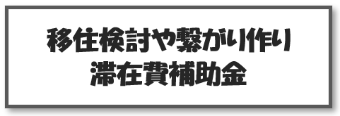 移住検討者繋がり作り滞在費補助金