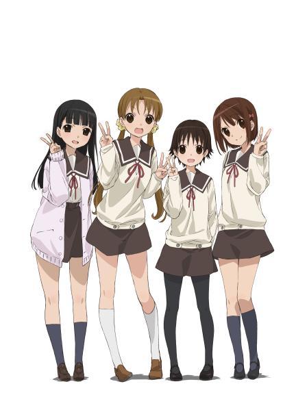 たまゆらに登場する4人の女子高生のイラスト
